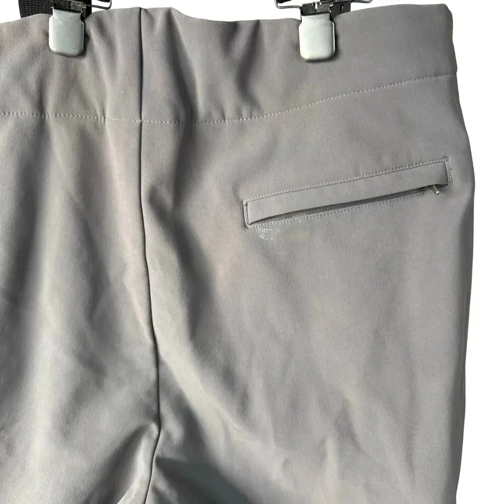 Vintage L.L. Bean Men's Gray Bib Snowpants Removable Suspenders Large Tall AS IS